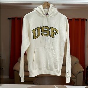 VTG 90s Champion USF Hooded Collegiate Sweatshirt Size S